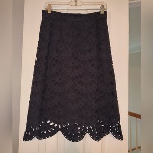 Ann Taylor Black Lace Skirt size 4